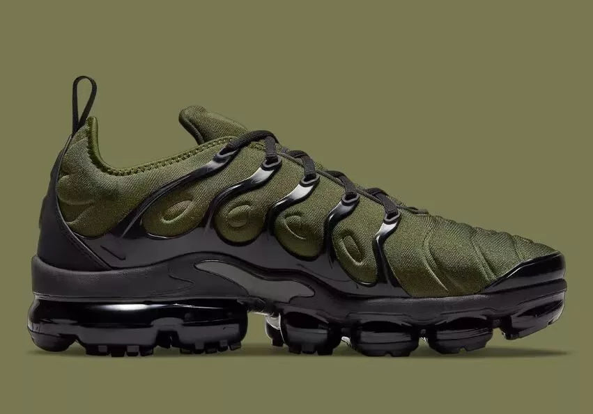 Vapormax Plus Army Green/ Black Running Shoes